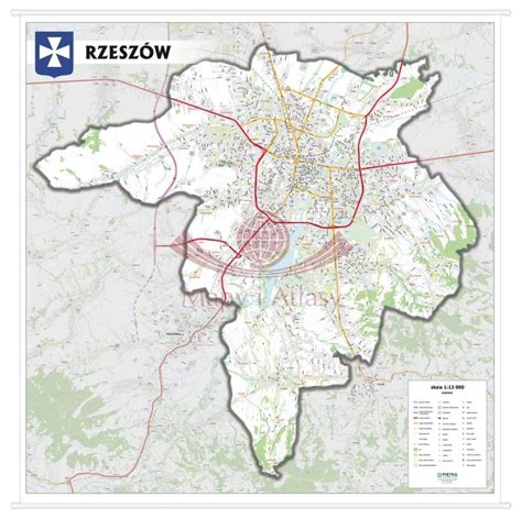 Mapa Rzeszowa z zaznaczoną lokalizacją Kancelarii Komorniczej