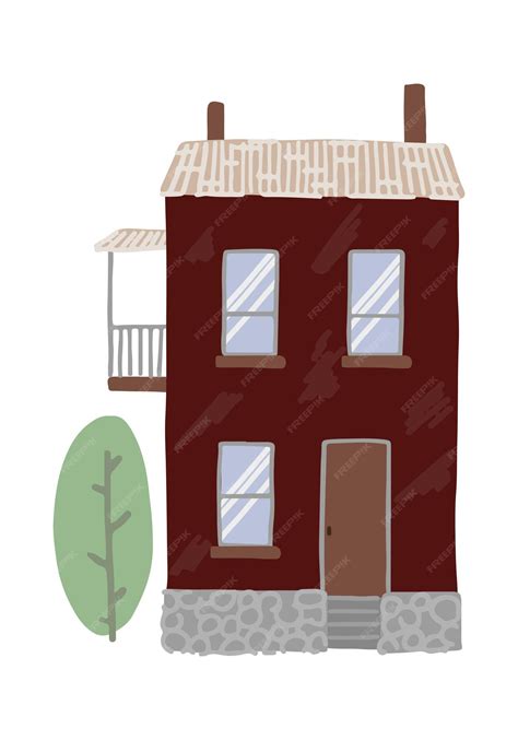 Ilustracja przedstawiająca budynek mieszkalny z widocznym komornikiem