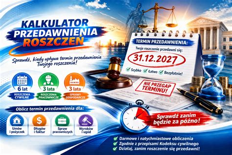 Infografika pokazująca zasady przedawnienia roszczeń stwierdzonych prawomocnym wyrokiem i zasądzonych odsetek
