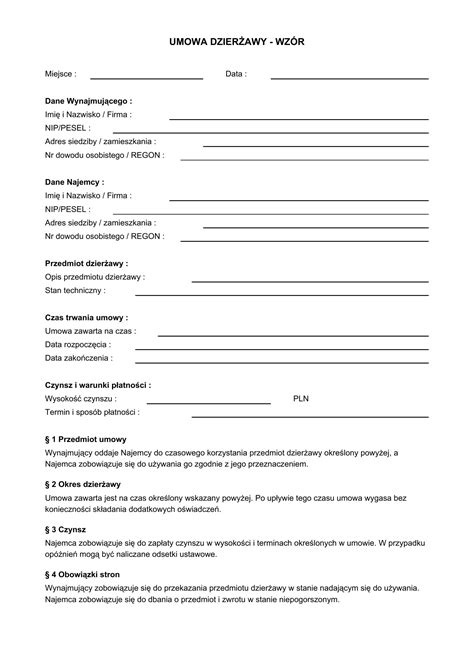 Dokumenty prawne i umowy