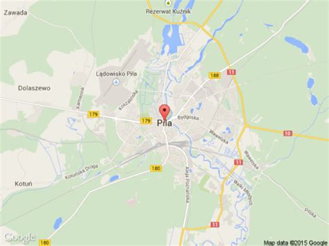 Mapa Pila i okolic - lokalizacja sądu rejonowego