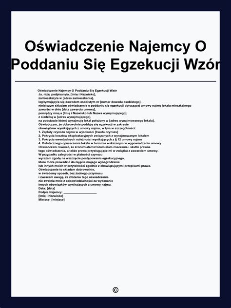Infografika: schemat działania oświadczenia o poddaniu się egzekucji w akcie notarialnym