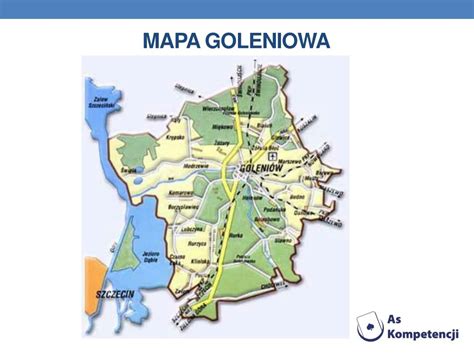 Mapa Goleniowa z zaznaczonymi adresami kancelarii komorniczych