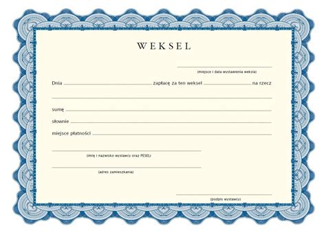 Ilustracja przedstawiająca weksel i czek