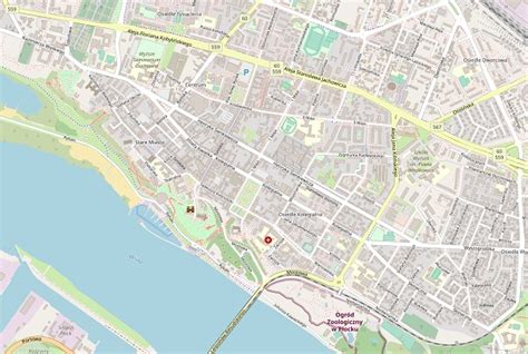 Mapa Płocka z zaznaczoną lokalizacją nieruchomości