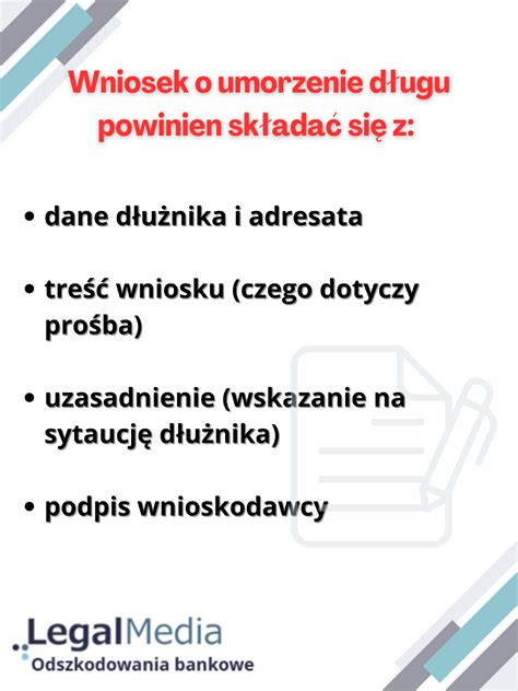 Ilustracja przedstawiająca proces pisania wniosku o umorzenie długu