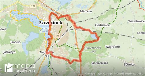 Mapa Szczecinka z zaznaczoną lokalizacją sądu