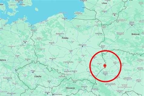 Mapa z zaznaczonym Gorzowem Wielkopolskim