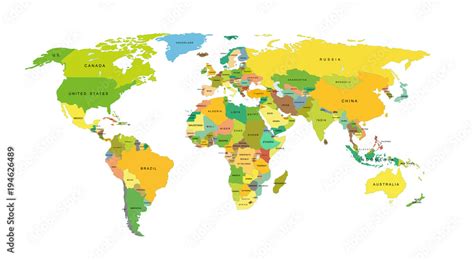 Mapa świata z zaznaczonymi krajami UE