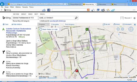 Mapa z zaznaczoną trasą ucieczki i miejscem zatrzymania