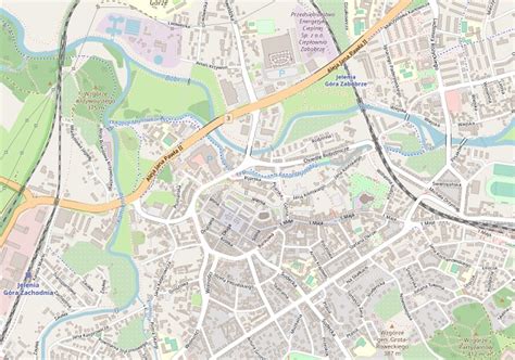 Mapa Jeleniej Góry z zaznaczonymi lokalizacjami kancelarii komorniczych