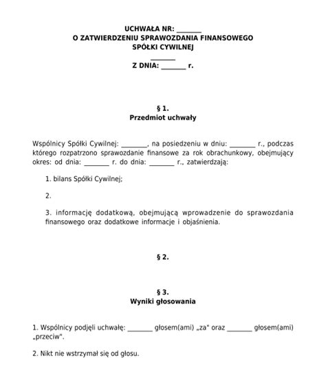 Uchwała wspólników o likwidacji spółki