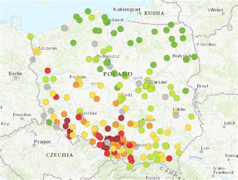 Mapa pokazująca lokalizację kancelarii komorniczych w Polsce