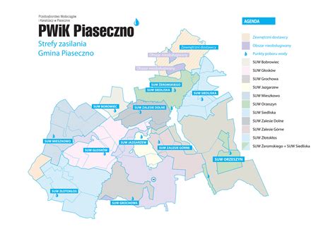 Mapa Piaseczna z zaznaczonymi kancelariami komorniczymi