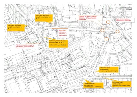 Mapa wskazująca lokalizację pomieszczeń tymczasowych w mieście