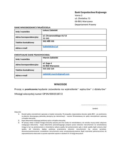 Dokumentacja hipoteki przymusowej