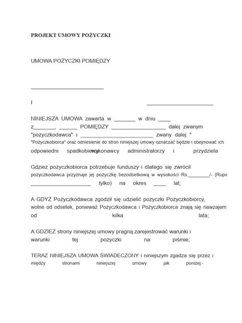 Ilustracja przedstawiająca różnorodność stron umowy pożyczki