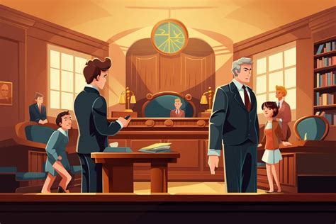 Ilustracja symbolizująca proces sądowy i egzekucję