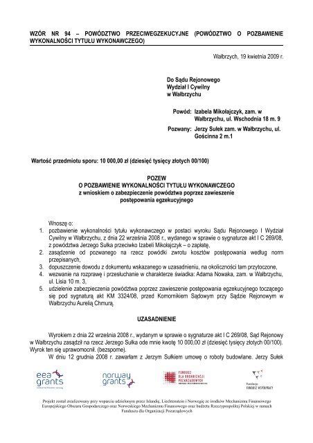 Powództwo przeciwegzekucyjne