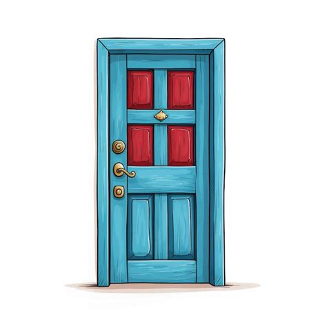 Ilustracja drzwi z kartką informacyjną