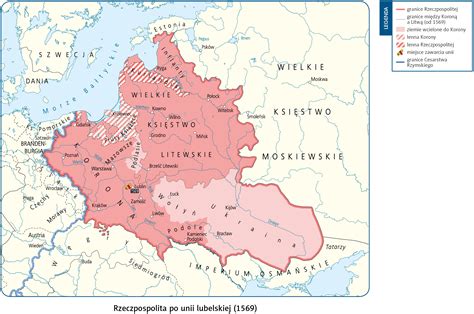 Mapa Rzeczypospolitej Obojga Narodów po Unii Lubelskiej