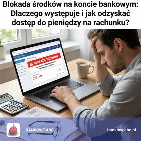 Schemat blokowania środków na koncie bankowym