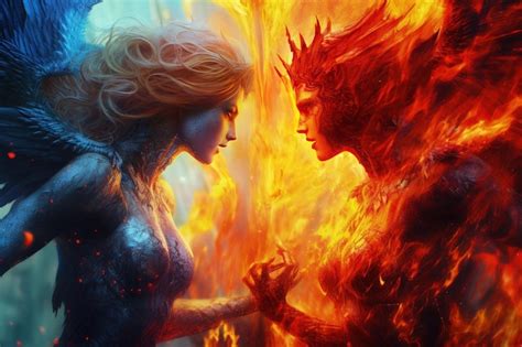 Grafika przedstawiająca walkę dobra ze złem