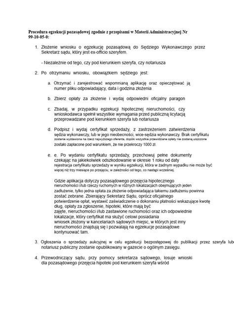 Procedura egzekucji z nieruchomości