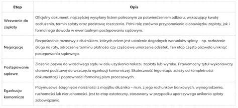 Infografika: Etapy windykacji i decyzje krok po kroku