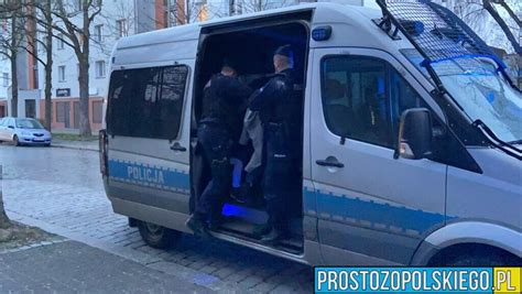 Policjant zatrzymujący sprawcę kradzieży