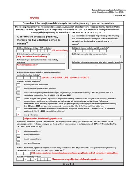 Przykładowy wzór formularza VAT-ZD