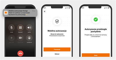 Zrzut ekranu z aplikacji mobilnej Mój Orange