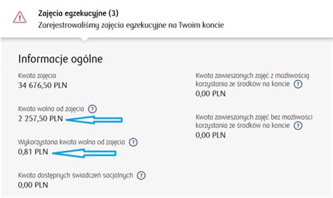Schemat kwoty wolnej od zajęcia na koncie bankowym