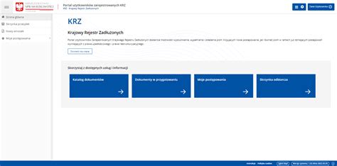 Interfejs systemu Krajowego Rejestru Zadłużonych (KRZ)