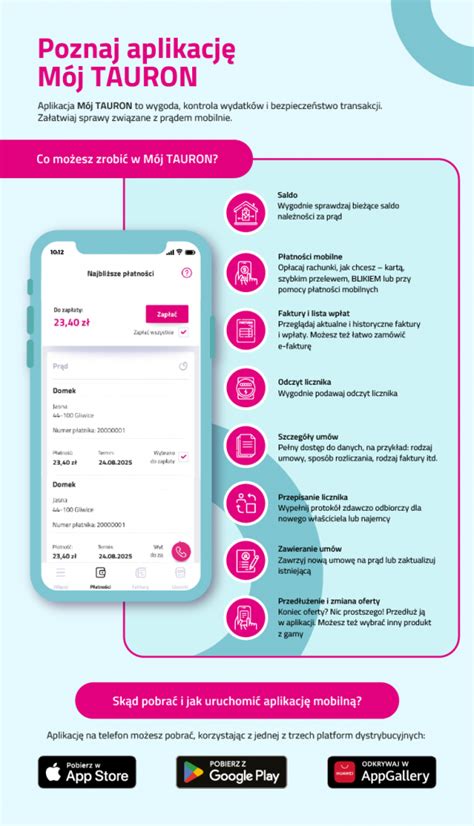 Interfejs serwisu Mój TAURON z opcjami płatności