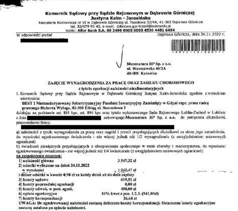 Zajęcie wynagrodzenia przez komornika
