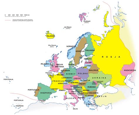 Mapa Europy z zaznaczonymi umowami o pomocy prawnej