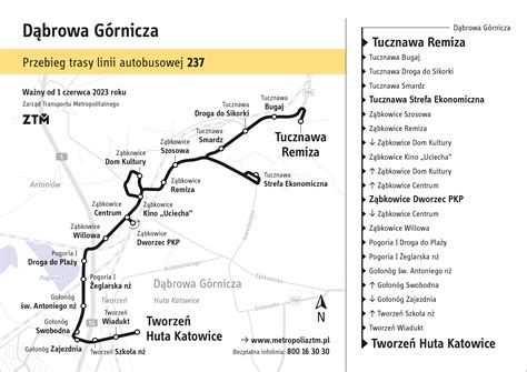 Mapa z zaznaczonym przebiegiem linii autobusowej 717