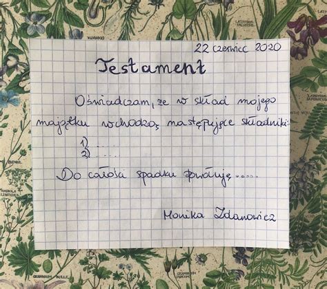 Przykładowy testament