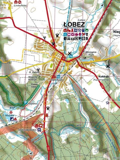 Mapa Łobez i okolic