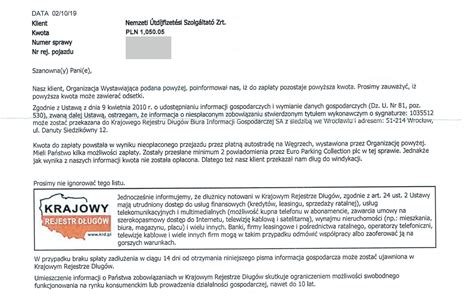 Dokumenty firmy windykacyjnej