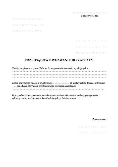 Infografika: Jak wygląda przedsądowe wezwanie do zapłaty i jakie elementy zawiera