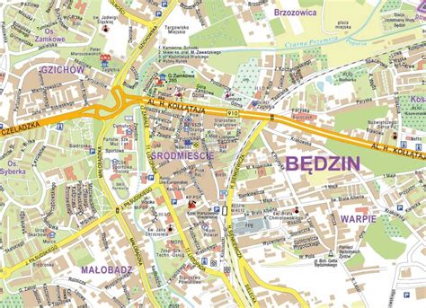 Mapa Będzina