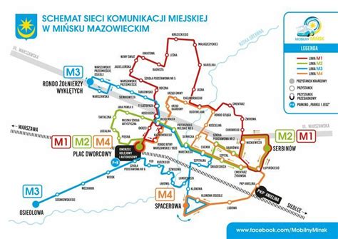 Mapa Mińska Mazowieckiego z zaznaczoną lokalizacją kancelarii komorniczej