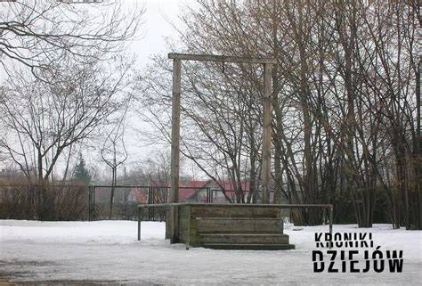 Szubienica z nazistowskiego obozu koncentracyjnego Auschwitz-Birkenau - fot. domena publiczna