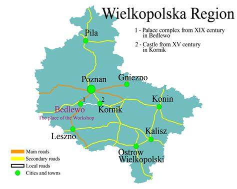 Mapa lokalizacji kancelarii i powiązanych firm w Wielkopolsce