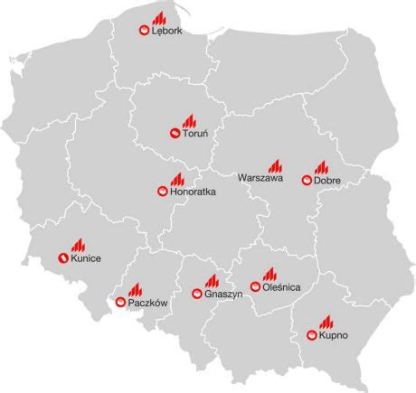 Mapa zakładów produkcyjnych Vistal Gdynia
