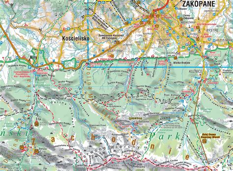 Mapa lokalizacji kancelarii w Zakopanem i okolicy