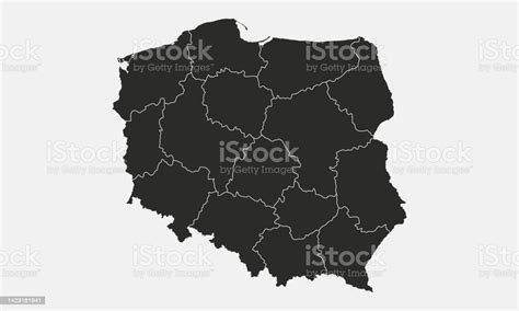 Mapa Polski z zaznaczonymi najbardziej zadłużonymi regionami