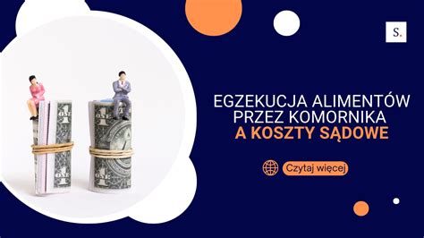 Infografika przedstawiająca kroki w procesie egzekucji alimentów przez komornika